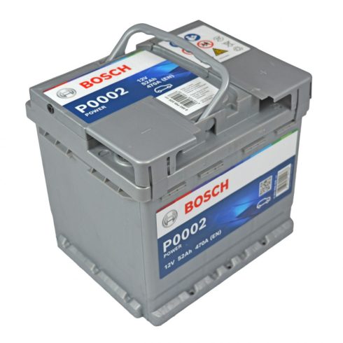 Bosch Power 12V 52 Ah 470 A autó akkumulátor jobb+ 0092P00020