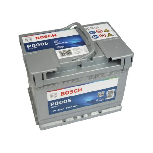 Bosch Power 12V 62 Ah 550 A autó akkumulátor jobb+ 0092P00050