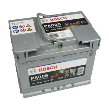   Bosch Power AGM 12V 60 Ah 680 A autó akkumulátor jobb+ 0092PA0050