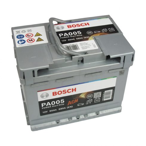 Bosch Power AGM 12V 60 Ah 680 A autó akkumulátor jobb+ 0092PA0050