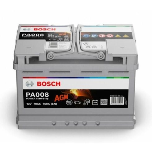 Bosch Power AGM 12V 70 Ah 760 A autó akkumulátor jobb+ 0092PA0080