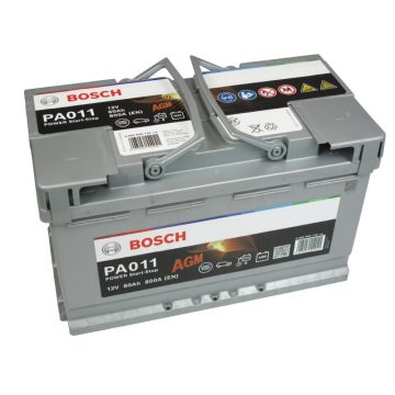  Bosch Power AGM 12V 80 Ah 800 A autó akkumulátor jobb+ 0092PA0110