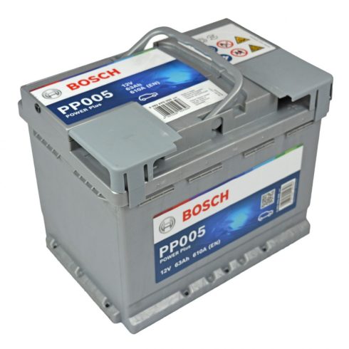 Bosch Power Plus 12V 63 Ah 610 A autó akkumulátor jobb+ 0092PP0050