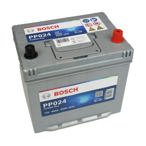 Bosch Power Plus 12V 60 Ah autó akkumulátor jobb+ "ázsiai" 0092PP0240