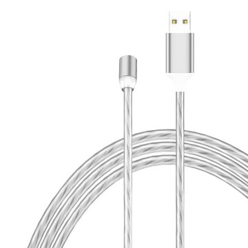   AL Apple LIGHTNING világító LED töltőkábel kábel - fehér színben 1in1W
