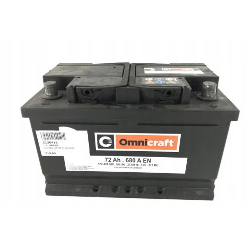 Omnicraft 12V 72Ah 680A Jobb+ akkumulátor 2130418