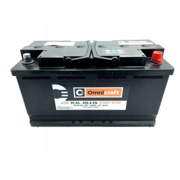   Omnicraft AGM Start-Stop 12V 95Ah 850A Jobb+ akkumulátor 2402383