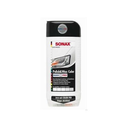 Sonax Polish&Wax Color, polírozó, fehér, Nano Pro, 500ml 296000