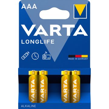 VARTA LONGLIFE mikro/ AAA/ LR03 elem BL4 4103101414