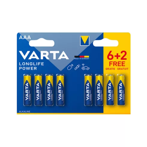 VARTA LONGLIFE POWER mikro/ AAA/ LR03 elem BL6+2 4903121428