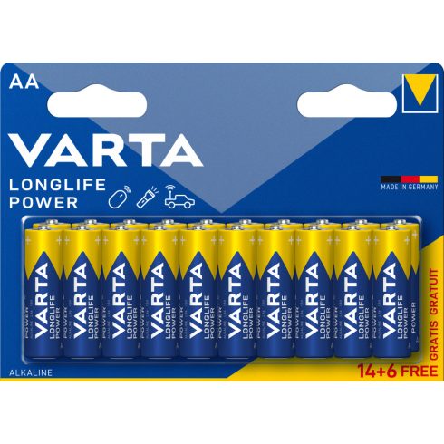 VARTA LONGLIFE POWER ceruza/ AA/ LR06 elem BL14+6 4906121792