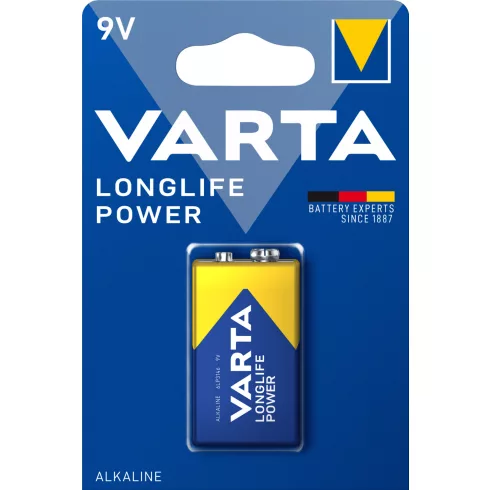VARTA LONGLIFE POWER 9 V-os/ E/ 6LR61 elem BL1 4922121411