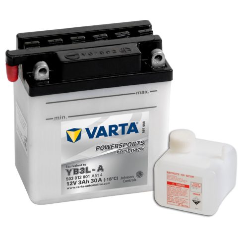 Varta 12v 3ah 30A motor akkumulátor jobb+ YB3L-A 503012001A514