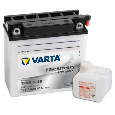 Varta 12v 6ah 55A motor akkumulátor jobb+ 12N5.5-3B 506011004A514