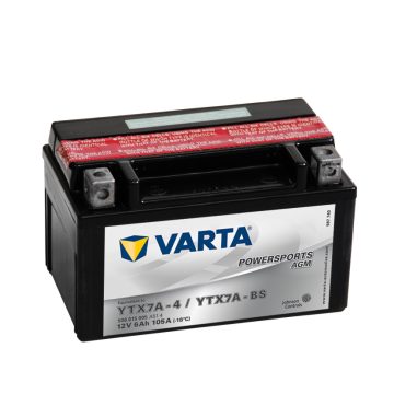   Varta 12v 6ah 105A AGM motor akkumulátor bal+  YTX7A-BS 506015005A514
