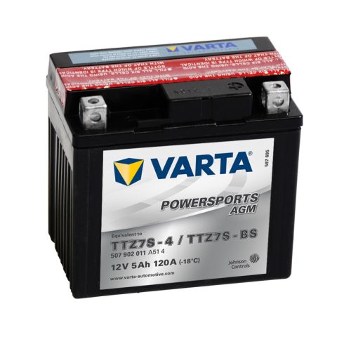 Varta 12v 7ah 120A AGM motor akkumulátor jobb+ YTZ7S-BS 507902011A514