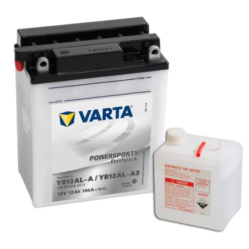 Varta 12v 12ah 160A motor akkumulátor jobb+ YB12AL-A2 512013012A514