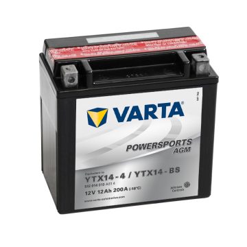   Varta 12v 12ah 200A AGM motor akkumulátor bal+ YTX14-BS 512014010A514