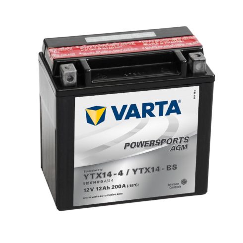 Varta 12v 12ah 200A AGM motor akkumulátor bal+ YTX14-BS 512014010A514