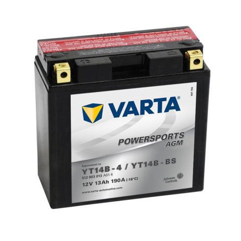 Varta 12v 12ah 190A AGM motor akkumulátor bal+ YT14B-BS 512903013A514