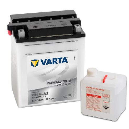 Varta 12v 14ah 190A motor akkumulátor bal+ YB14-A2 514012014A514