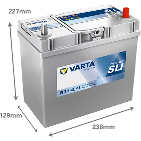 Varta Dynamic SLI - 12v 45ah - autó akkumulátor - jobb+ *ázsia *vékonysarus 545155033K262