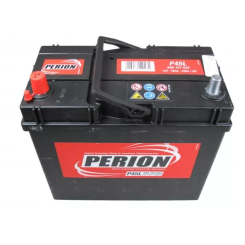 Perion - 12v 45ah - autó akkumulátor - bal+ *ázsia *vékonysarus 5451570337482