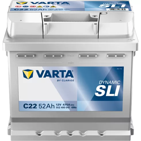Varta Dynamic SLI - 12v 52ah - autó akkumulátor - jobb+ 552400047K262