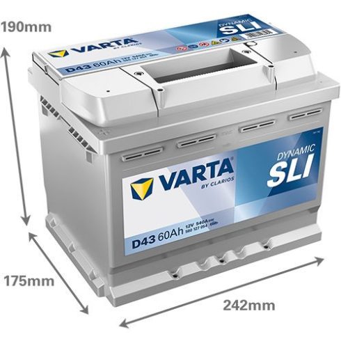 Varta Dynamic SLI - 12v 60ah - autó akkumulátor - bal+ 560127054K262