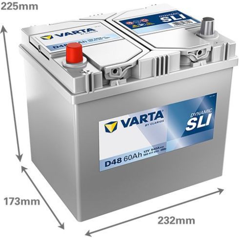 Varta Dynamic SLI - 12v 60ah - autó akkumulátor - bal+ *ázsia 560411054K262