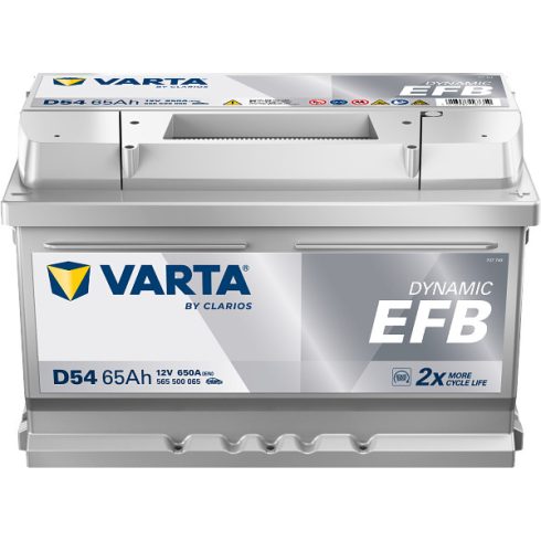 Varta Dynamic EFB - 12v 65ah - autó akkumulátor - jobb+ 565500065K262
