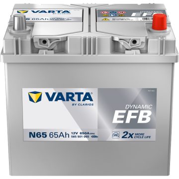   Varta Dynamic EFB - 12v 65ah - autó akkumulátor - jobb+ ázsia 565501065K262