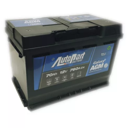 AutoPart Galaxy AGM Start-Stop 12V 70Ah 720A Jobb+ autó akkumulátor 560375AGM