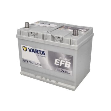   Varta Dynamic EFB - 12v 72ah - autó akkumulátor - jobb+ ázsia 572501076K262