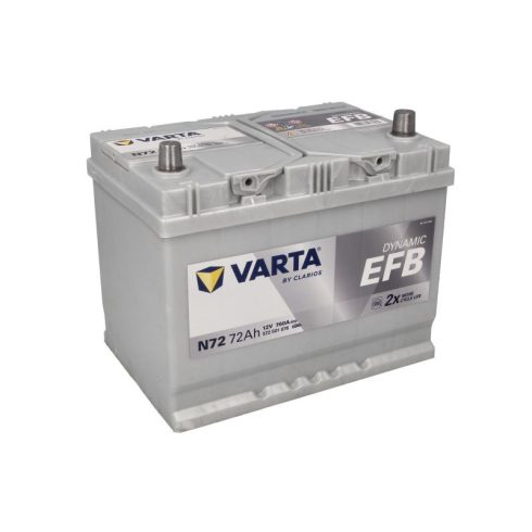 Varta Dynamic EFB - 12v 72ah - autó akkumulátor - jobb+ ázsia 572501076K262