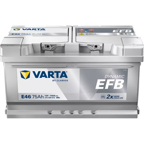 Varta Dynamic EFB - 12v 75ah - autó akkumulátor - jobb+ 575500073K262