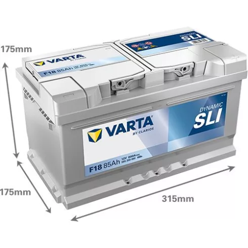 Varta Dynamic SLI - 12v 85ah - autó akkumulátor - jobb+ *alacsony 585200080K262
