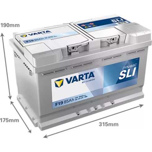 Varta Dynamic SLI - 12v 85ah - autó akkumulátor - jobb+ 585400080K262