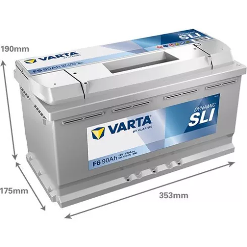 Varta Dynamic SLI - 12v 90ah - autó akkumulátor - jobb+ 590122072K262
