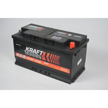   Kraftmann prémium AGM Start-Stop 12 95Ah 810A jobb+ autó akkumulátor 595390081