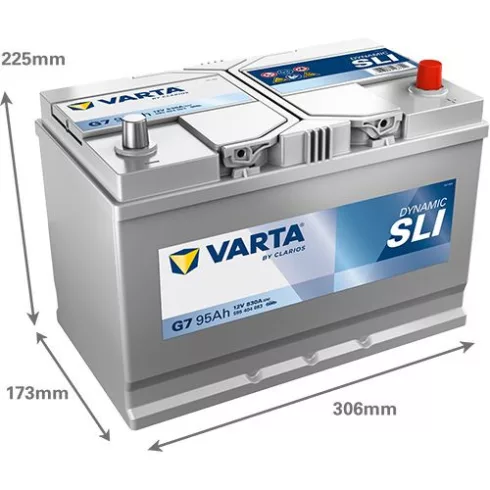 Varta Dynamic SLI - 12v 95ah - autó akkumulátor - jobb+ *ázsia 595404083K262