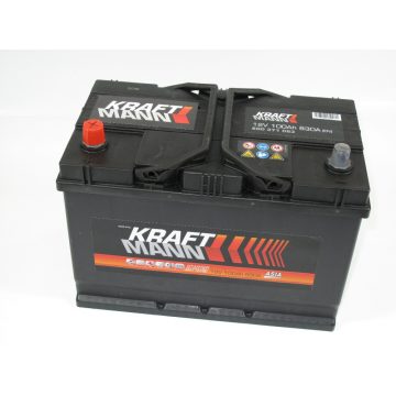   Kraftmann prémium 12V 100Ah 830A bal+ (ázsia) autó akkumulátor 600371083