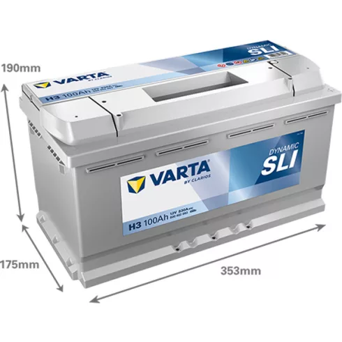 Varta Dynamic SLI - 12v 100ah - autó akkumulátor - jobb+ 600402083K262