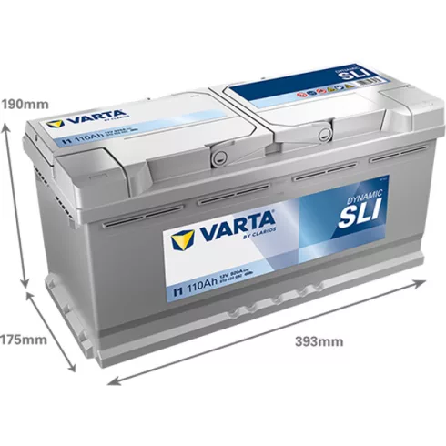 Varta Dynamic SLI - 12v 110ah - autó akkumulátor - jobb+ 610402092K262