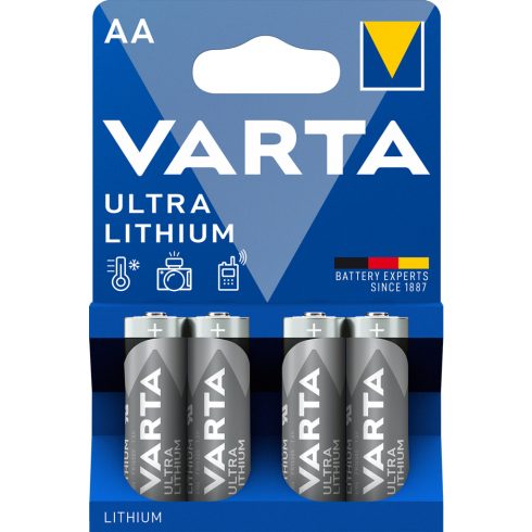 VARTA ULTRA LITHIUM ceruza/ AA/ LR06 elem BL4 6106301404