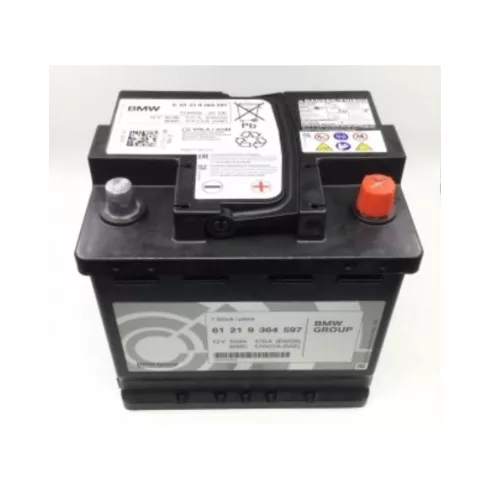 BMW OE AGM 12V 50Ah 570A Jobb+ indító akkumulátor 61219364597