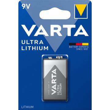 VARTA ULTRA LITHIUM 9 V-os/ E/ LR22 elem BL1 6122301401