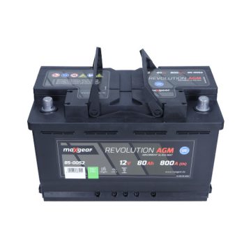   Maxger AGM Start-Stop 12V 80Ah 800A jobb+ autó akkumulátor 85-0052