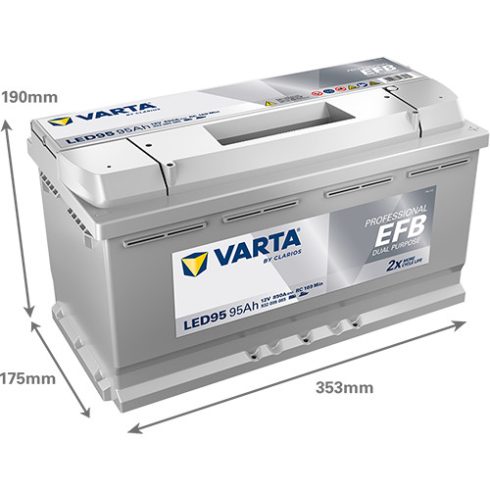 Varta Professional Dual Purpose EFB - 12v 95 ah - meghajtó akkumulátor - jobb+ 932095085K312