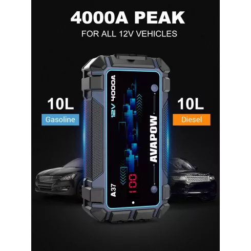 Avapow A37 - Indításrásegítő és Powerbank 20000 mAh A37